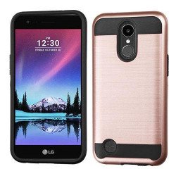 LG V5, K10 (2017), K20 Plus Armor Hybrid Case (Rose Gold)